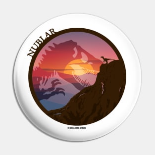 Isla Nublar - Jurassic Tyrannosaurus - Raptor - Sunset Silhouette Pin