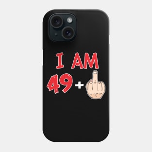 50th birthday Gift ideas Funny gift For men and women middle finger Phone Case