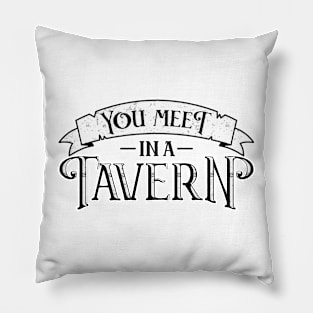 You Meet in a Tavern Fantasy RPG Story Pillow