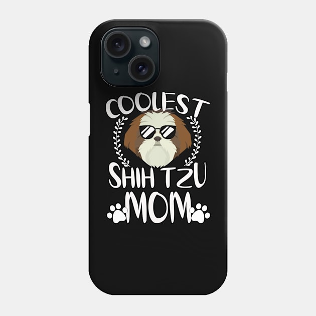 Glasses Coolest Shih Tzu Dog Mom Phone Case by mlleradrian