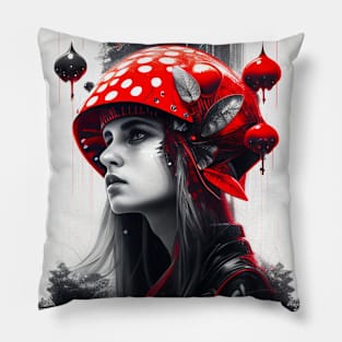 Mushroom girl 15 Pillow