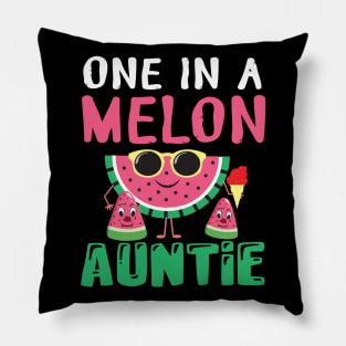 Glasses Watermelon One In A Melon Auntie Uncle Niece Nephew Pillow