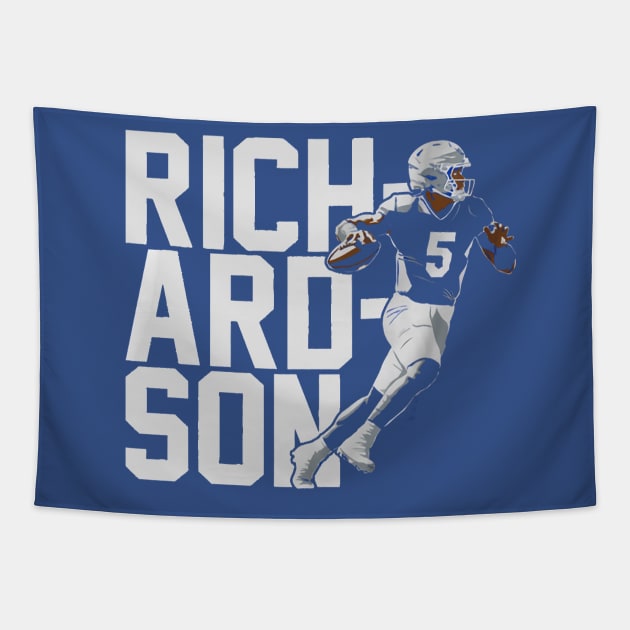 Anthony Richardson Action Pose Tapestry by stevenmsparks