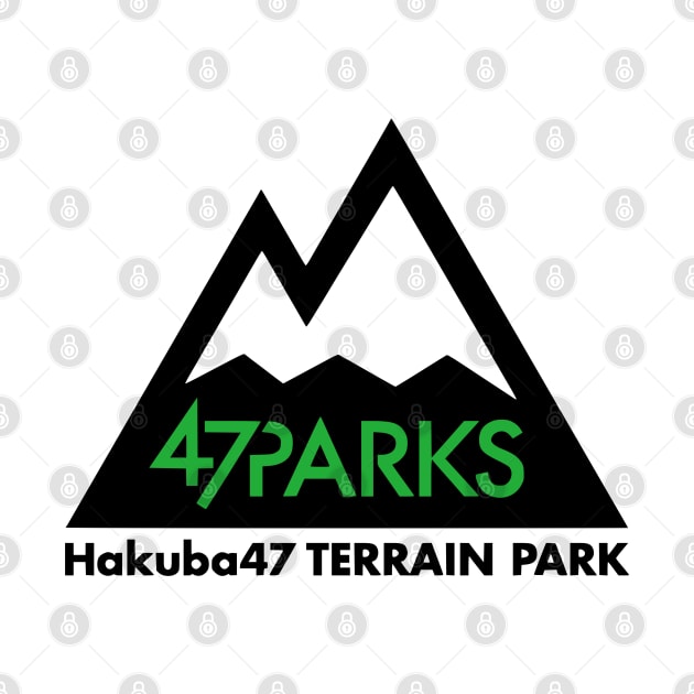 Hakuba47, 47 Park, Hakuba Valley, Japan Japow Ski Resort - Snowboard Decal by susugroo