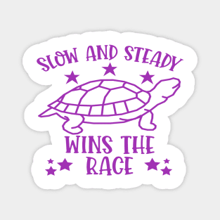 Inspirational Quote Turtle Design - Slow And Steady Wins The Race Magnet
