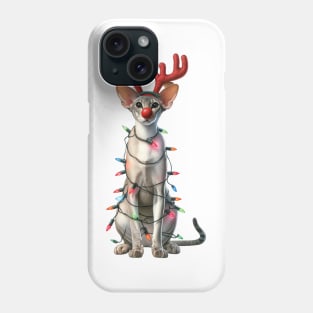 Christmas Red Nose Oriental Shorthair Cat Phone Case