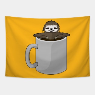 Sloth in a Mug Tapestry