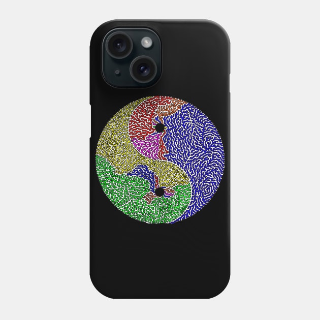 Rainbow Yin and Yang Phone Case by NightserFineArts