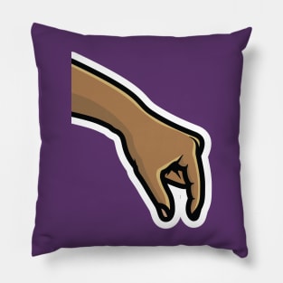 People Hands with Various Gestures Sticker vector illustration. People objects icon concept. Hand giving something sign sticker vector design. Pillow