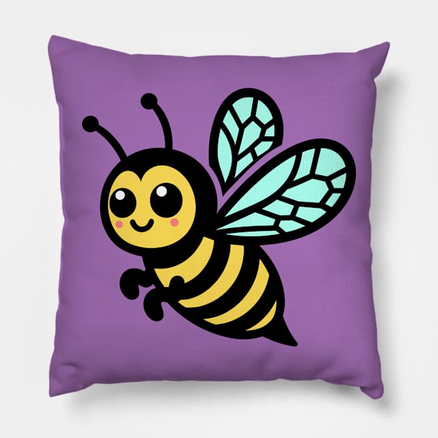 Cartoon Bee Pillow by KayBee Gift Shop