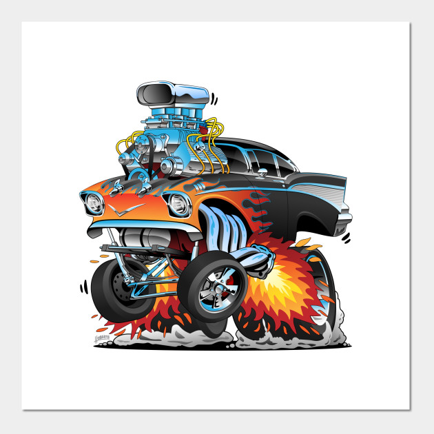 HOT ROD CAR POSTER CLASSIC USA LARGE WALL ART HUGE