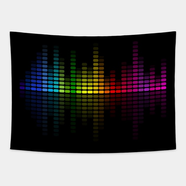 DJ EDM Equalizer Rainbow Tapestry by jplanet