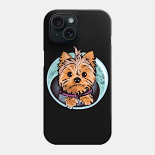 Yorkshire Terrier in Space Dog Lover Yorkie Phone Case