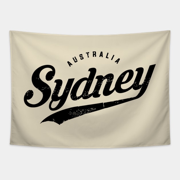 sydney city vintage sport inspired Tapestry by enigmatyc