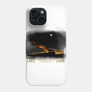 Gorgeous Old LMS LNER Steam Train Poster Phone Case