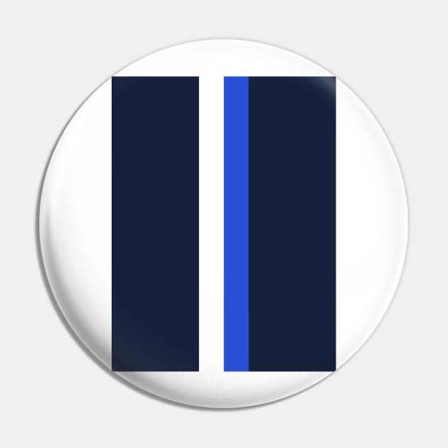 Blackburn Retro Navy and White Blue Bar 2008 Away Pin by Culture-Factory