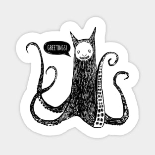 Greetings from the kraken cat Magnet