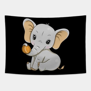 Elephant with big Ears and Ball Tapestry
