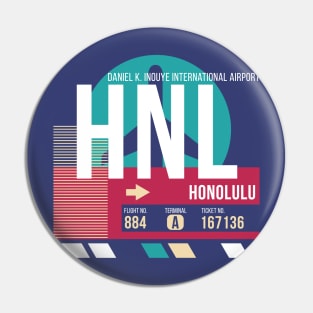 Honolulu, Hawaii (HNL) Airport Code Baggage Tag E Pin