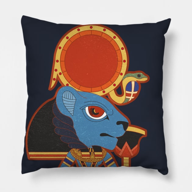 Sekhmet Goddess of War and Health Pillow by rosseve33