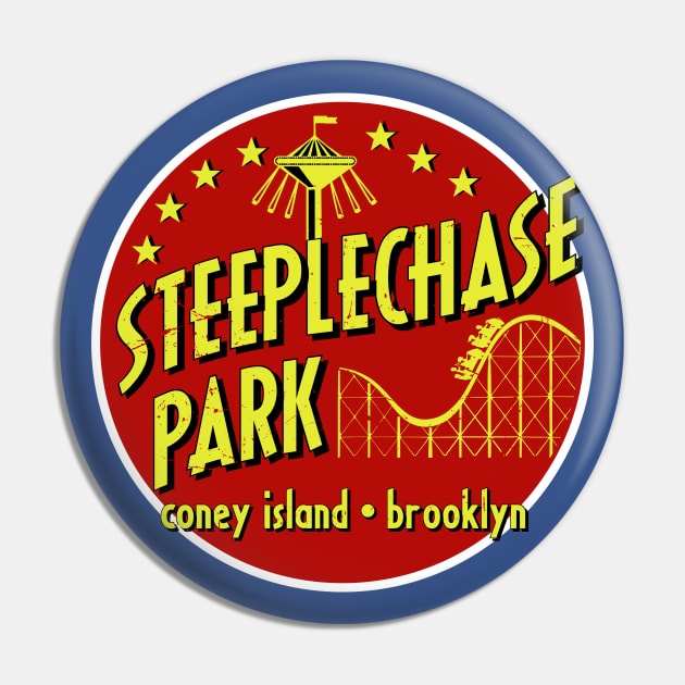 Steeplechase Park Pin by PopCultureShirts