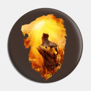 Fiery Lion Pin