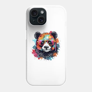 Colorful Bear with Glasses Phone Case