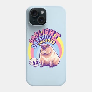 Gaslight Gatekeep Girlboss - Capybara MEME Phone Case