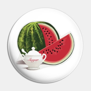 Watermelon and a Sugar Bowl Pin