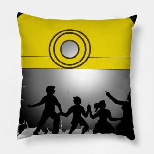 workers happy family by sakhhan artworks Pillow