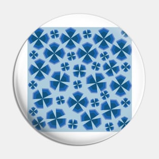 Blue Simple Floral Patterns Pin