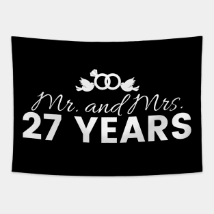 27th Wedding Anniversary Couples Gift Tapestry