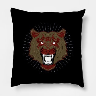 Tiger Red Pillow