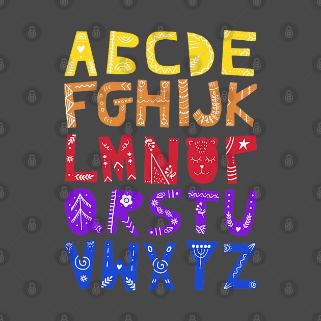 Decorated Alphabet (bright colors) by Ofeefee