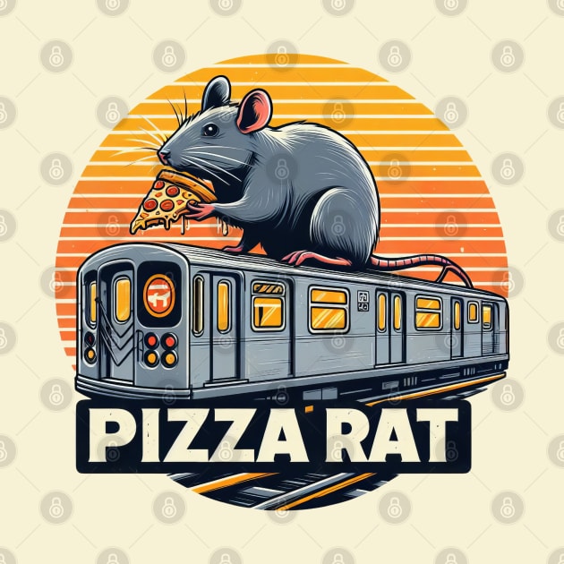 Pizza Rat New York Subway NYC Subway Train by Nysa Design