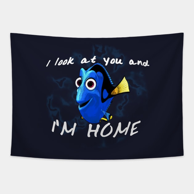 I look at you and I'm home Tapestry by CursedRose