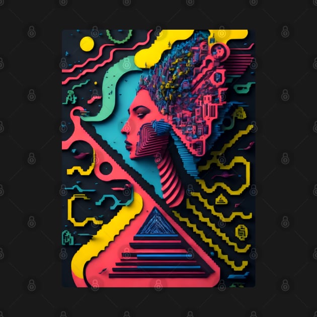Abstract Colorful Pharaoh by CandyApparel