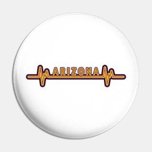 Heartbeat Arizona - White Pin