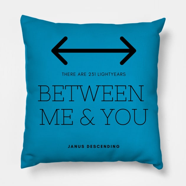 Between Us (light) Pillow by No Such Thing Radio