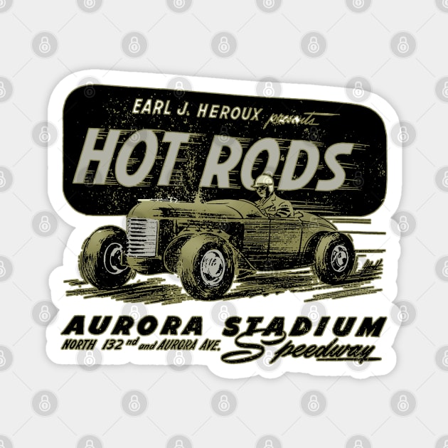 Aurora Hot Rods Magnet by Midcenturydave