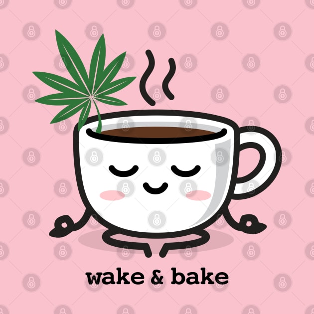 Wake And Bake Cannabis Leaf Graphic by Made In Kush