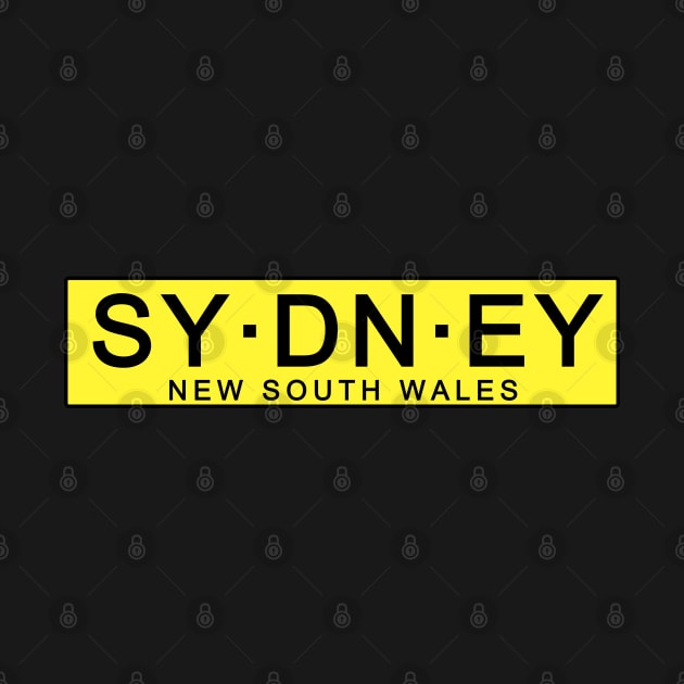 Australian Sydney car license plate by Travellers