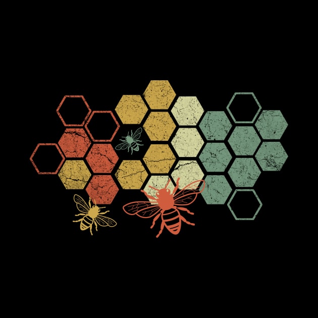 Vintage Honeycomb Rainbow Beekeeper Beekeeping Honey by yasakiskyway