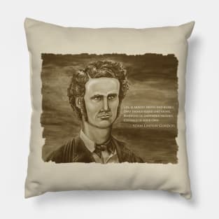 Adam Lindsay Gordon (sepia) Pillow