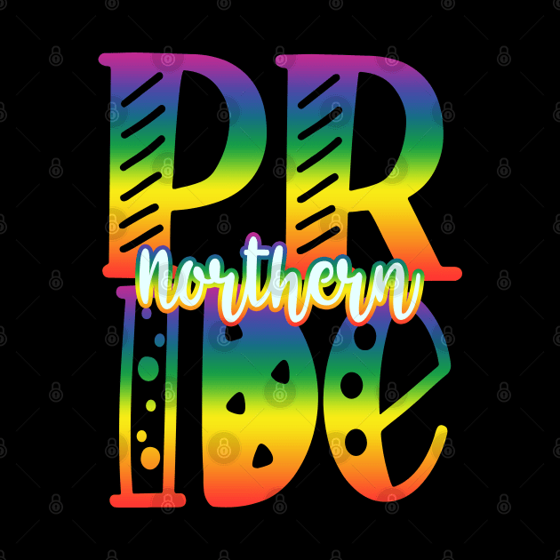 Northern Gay Pride in Art Block Letters by tropicalteesshop