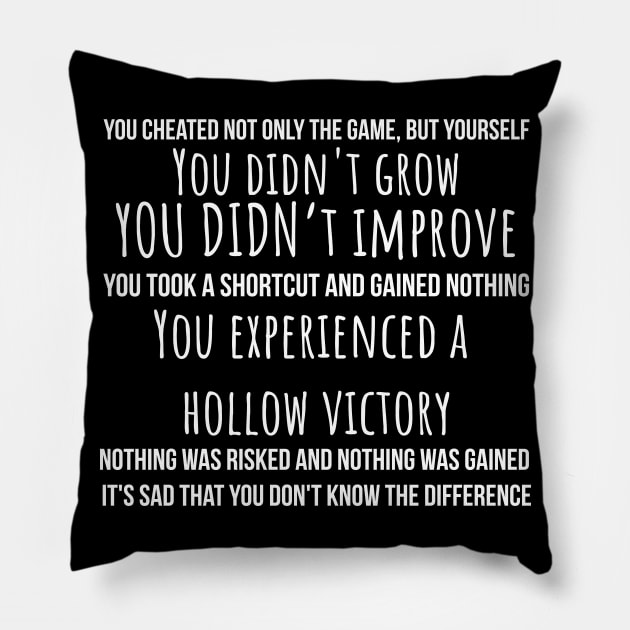 Cheating in Videogames Copypasta Pillow by DigitalCleo