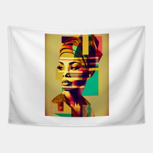 Modern pop art style woman portrait Tapestry