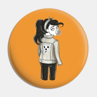 Pizza Girl Pin