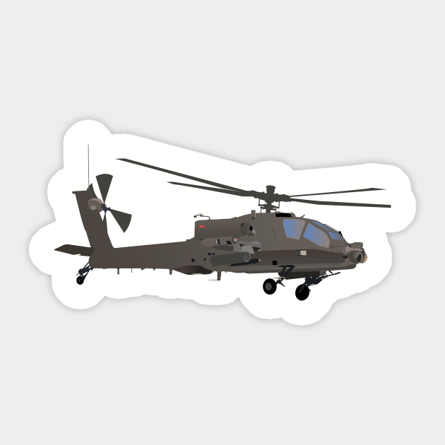 AH-64 Apache Helicopter - Apache - Sticker | TeePublic AH-64 Apache Helicopter - Apache - Sticker | TeePublic
