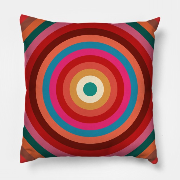 Pop Mod Circles #4 Pillow by n23tees